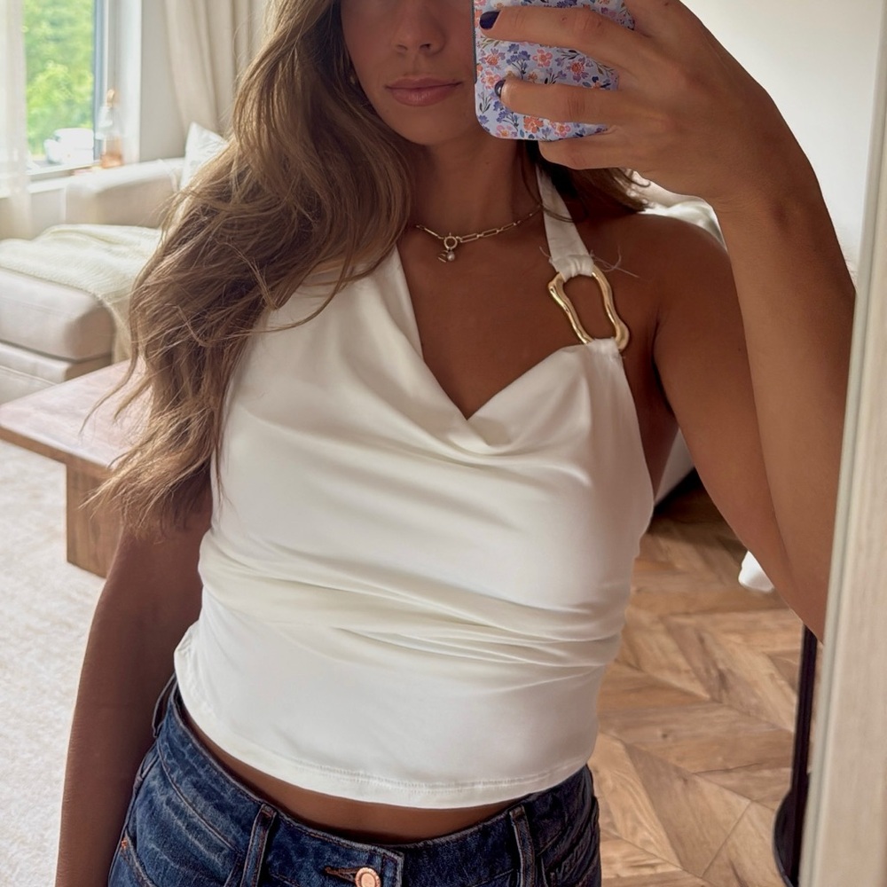 Tank Top with Gold Accent